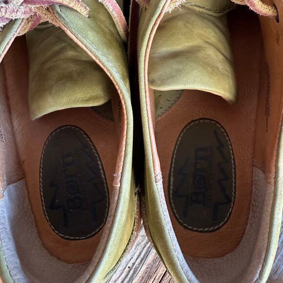 Womens vintage Born green leather sneaker - leather laces - W7808 - size 8.5 - Picture 9 of 11